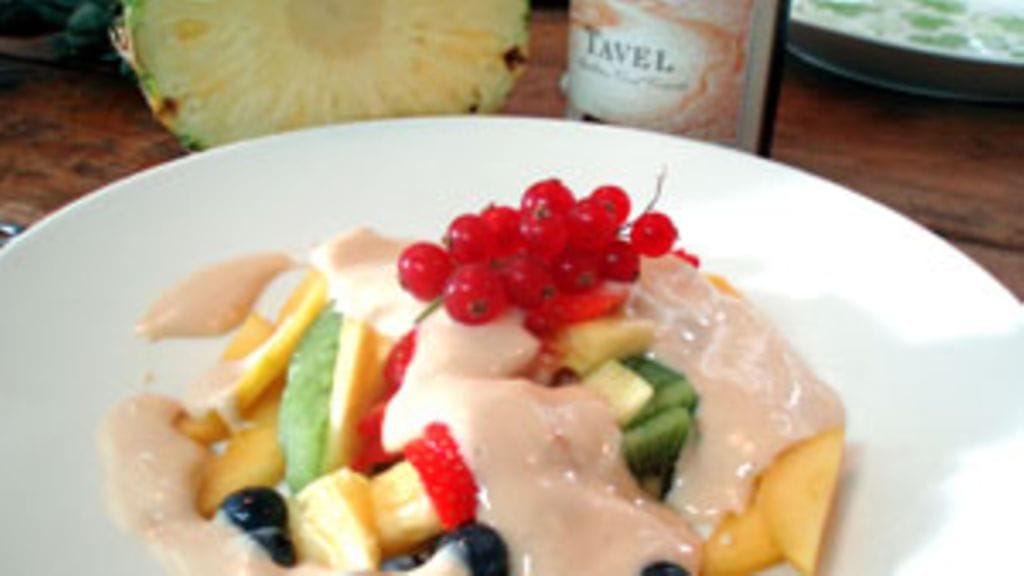 Hedelmiä ja kirsikkaolut-sabayon