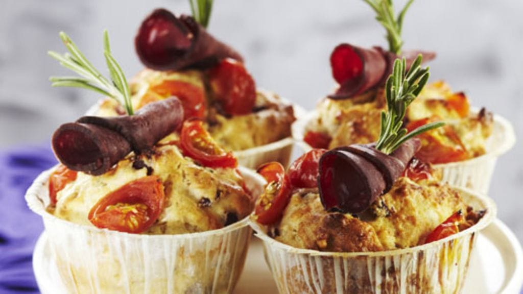 Tomaatti-poromuffinit