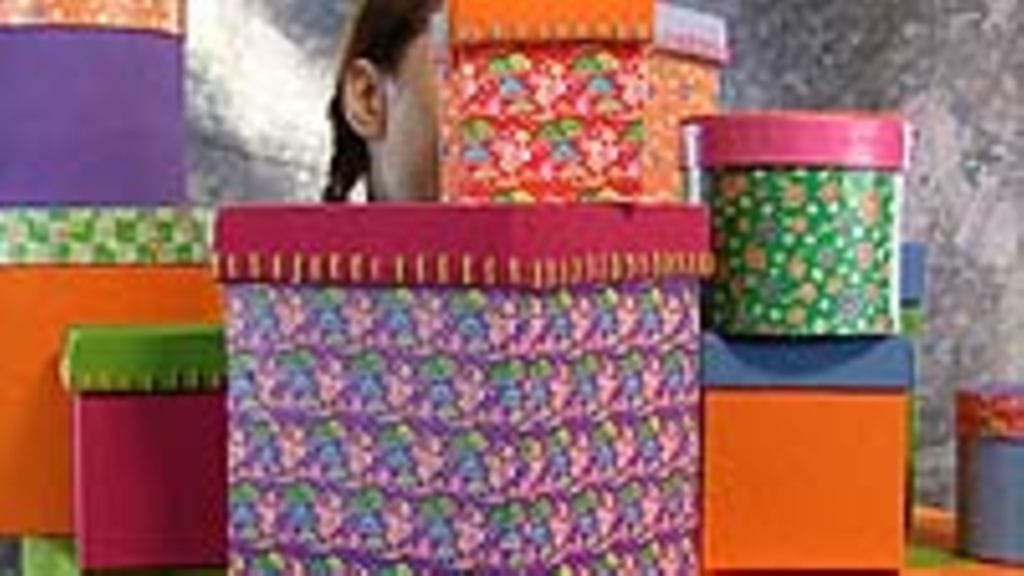 huovalla päällystetyt säilytyslaatikot