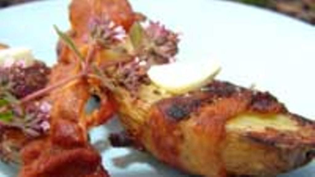 Valkosipuli-pekoniperunat