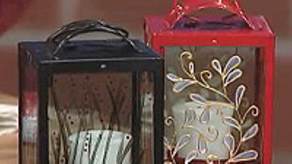 Sinooperi: lasimaaleilla koristelu lasilyhty