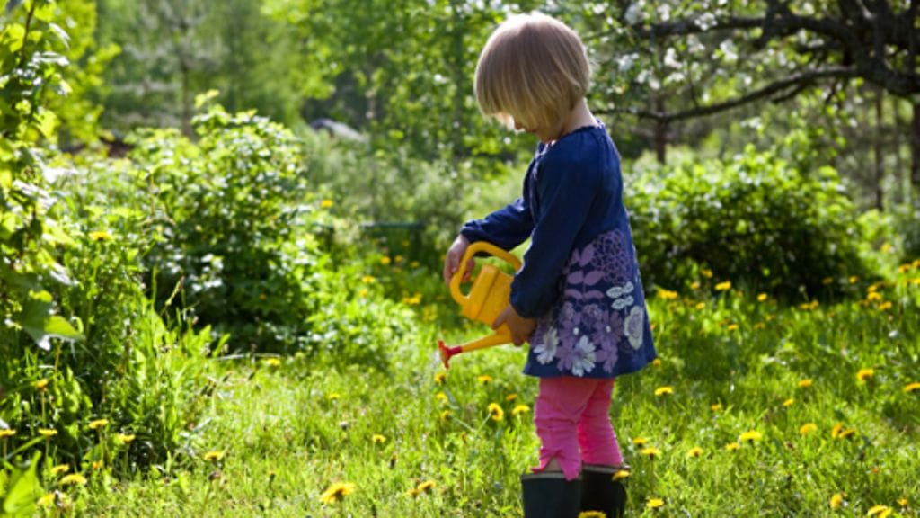 Kaunis luonto opettaa lasta.