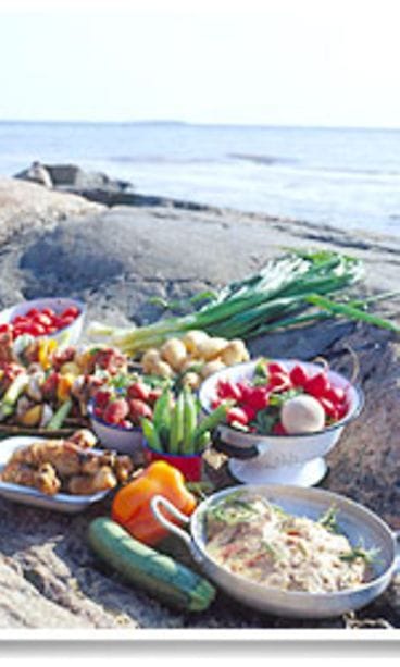 Juhannusjuhlat rantakalliolla