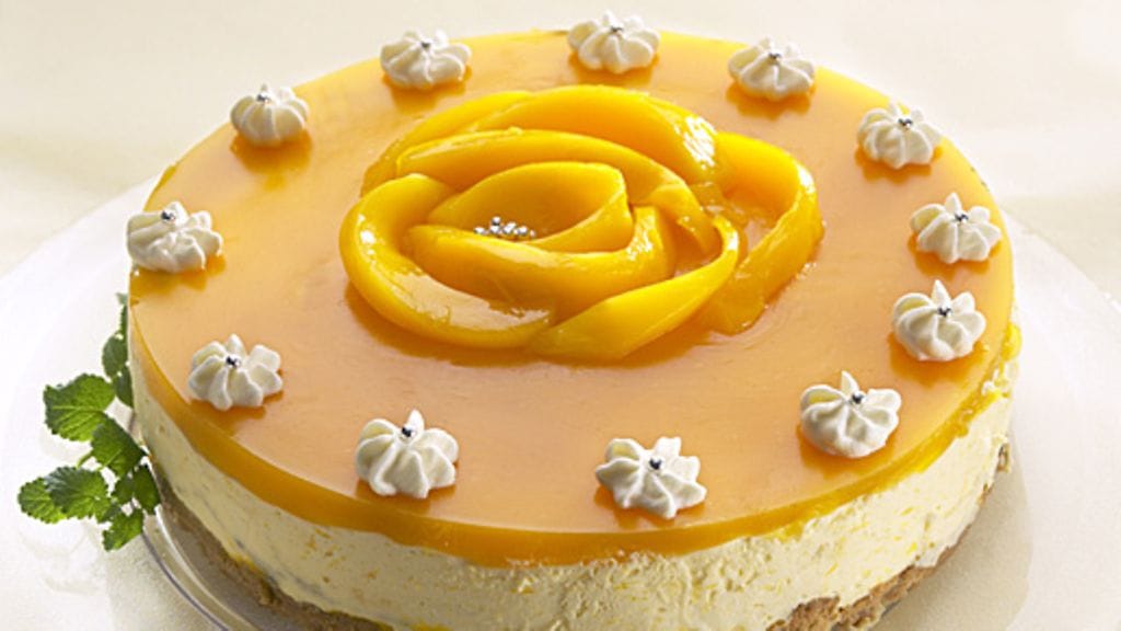 Mango-juustokakku. Kuva: Myllyn Paras Oy.