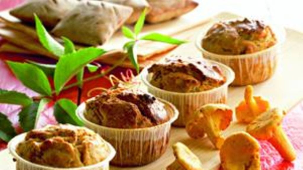 Sieni-tomaattimuffinit.