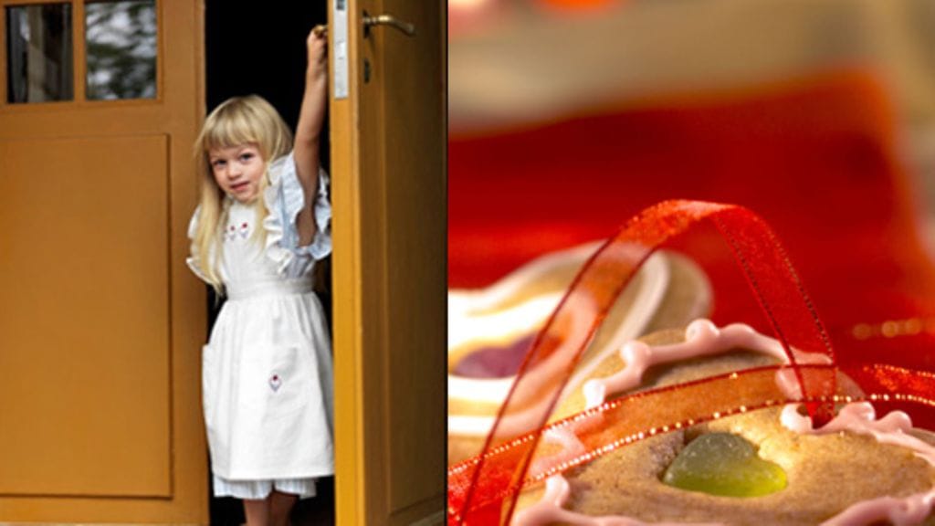 Tervetuloa kyläilemään – jouluiset tuoksut tervehtivät jo ovella. Tytön essu Hemtexiltä.