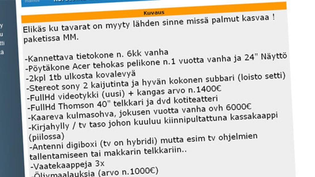 Uskaltaisitko huutokaupata koko omaisuutesi?