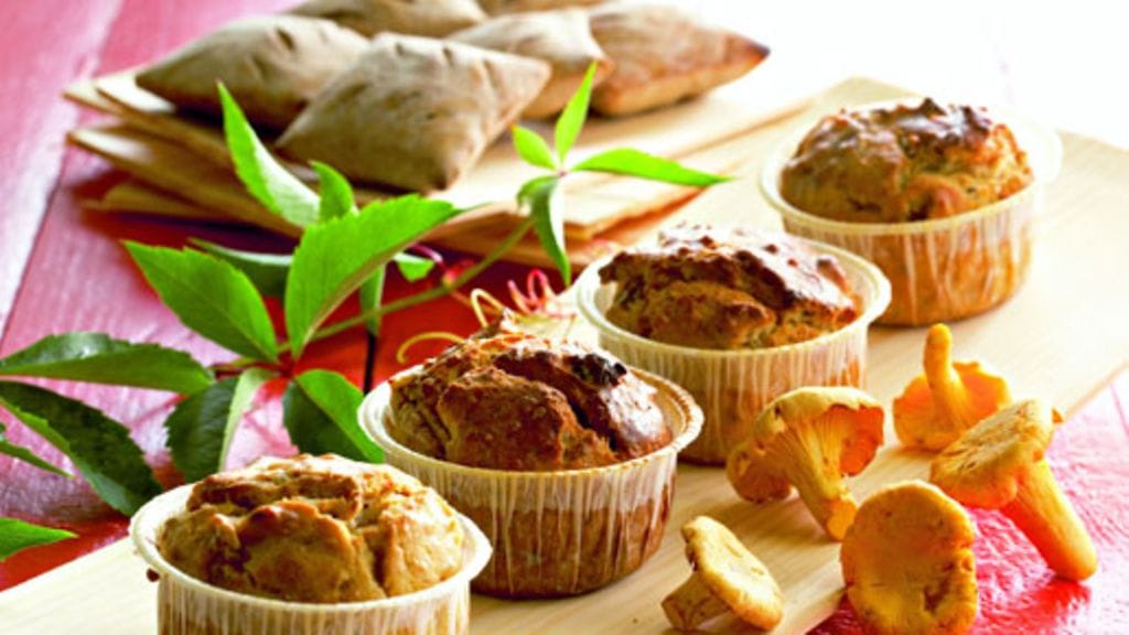 Sieni-tomaattimuffinit.