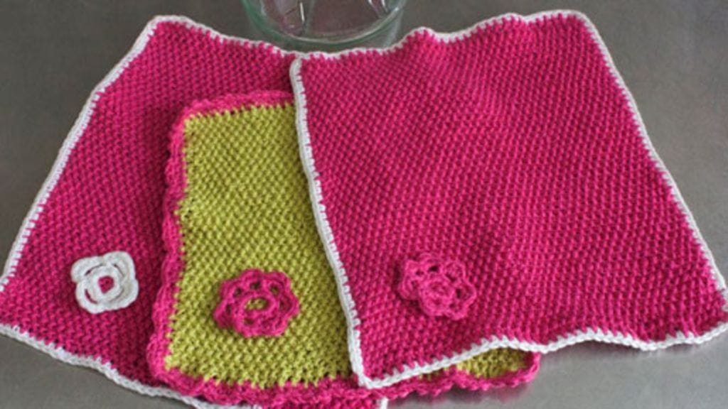 Helmineule antaa kauniin ja imukykyisen pinnan tiskirättiin.