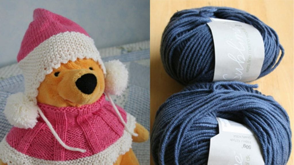 Nalle Puh toimii mallina suloiselle vauvan setille, Alfa-langasta on tulossa syksyinen neuletakki.