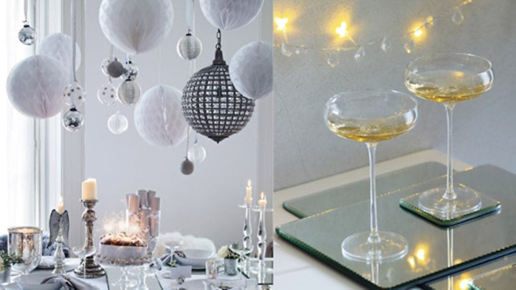 Peilipinnalla on helppo tuoda ripaus näyttävyyttä pöytään. Kuva: White Company