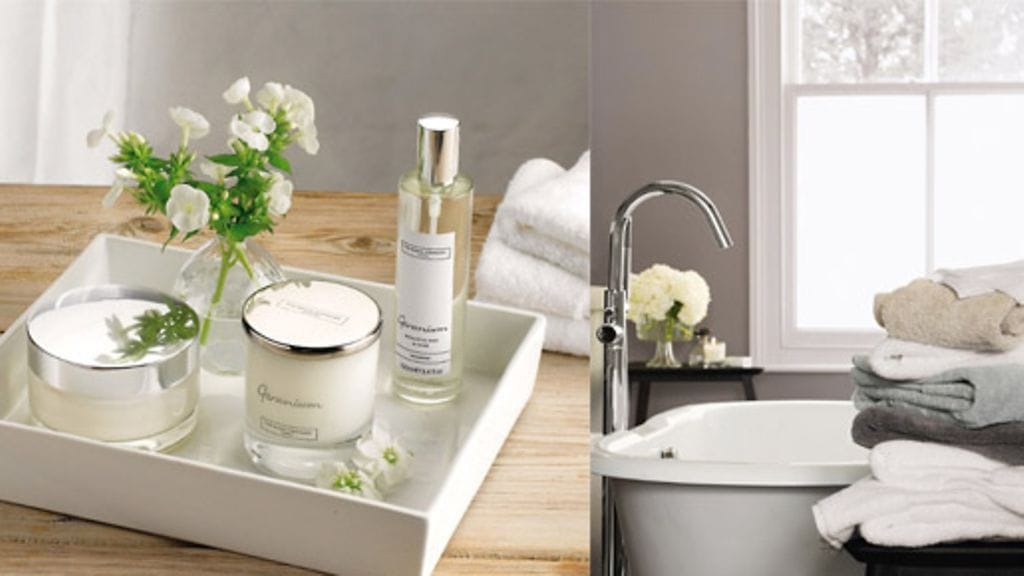 Ylellinen, romanttinen tunnelma syntyy vaaleista sävyistä ja hienostuneista yksityiskohdista. Kuva: The White Company