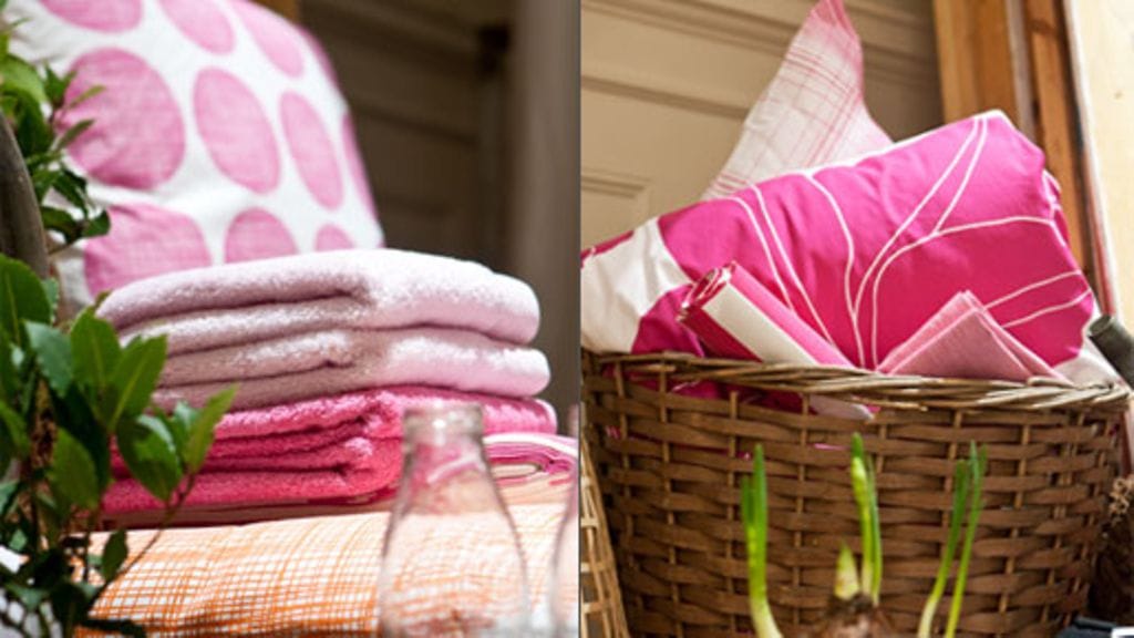 Vaaleanpunaisilla somisteilla piristät kodin ilmettä hetkessä.