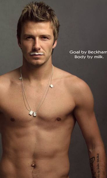 David Beckham maitoviiksineen vuonna 2006.