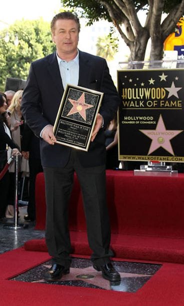 Alec Baldwin oli ylpeä paikastaan muiden tähtien joukossa.