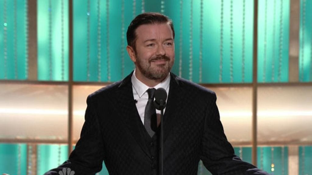 Ricky Gervais juonsi vuoden 2011 Golden Globe -gaalan.