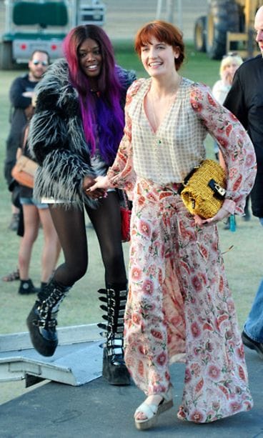 Azealia Banks yhdessä Florence Welchin kanssa Coachella-musiikkifestivaaleilla huhtikuussa 2012.