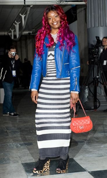 Azealia Banks nähtiin Lontoon muotiviikoilla helmikuussa 2012.
