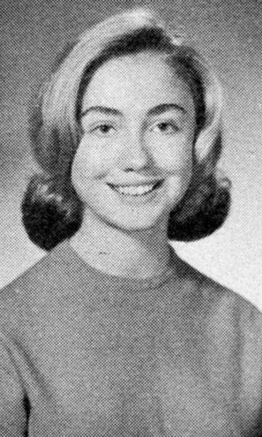 1965: Portrait of Hillary Rodham Clinton as a high school student at Maine East High School, Park Ridge, Illnois, 1965.