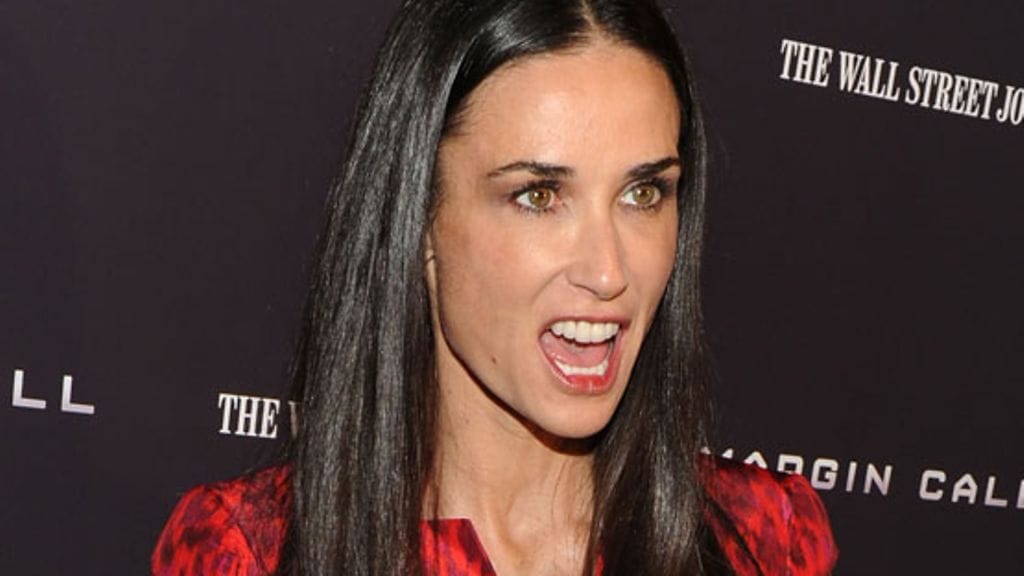 Rumer ja Tallulah Willis, Ashton Kutcher ja Demi Moore kesäkuussa 2007.