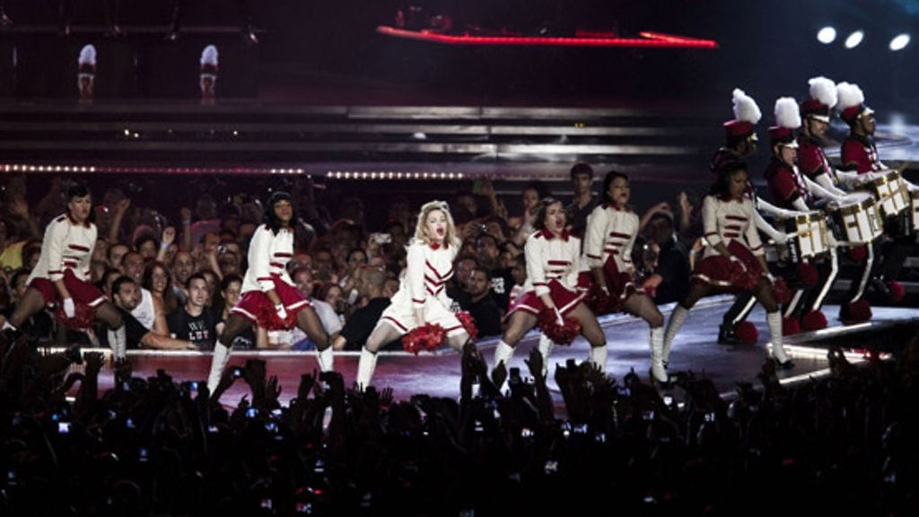 TEL AVIV, ISRAEL - MAY 31: Madonna performs during the opening concert of her 'MDNA' World Tour at Ramat Gan stadium on May 31, 2012 in Tel Aviv, Israel. (P.