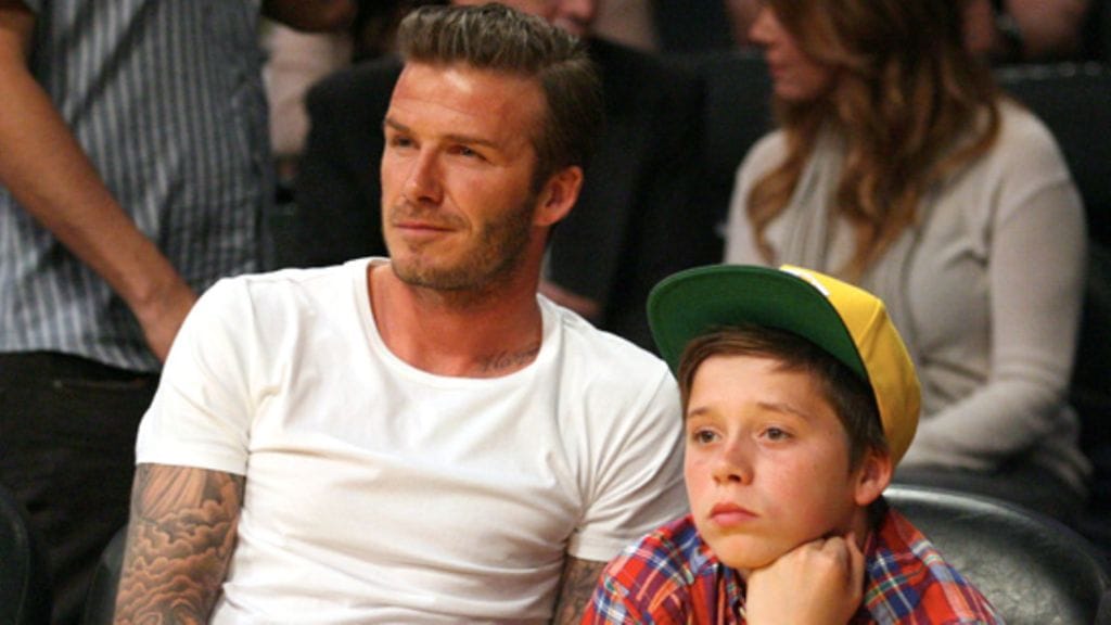 David Beckham poikansa kanssa.