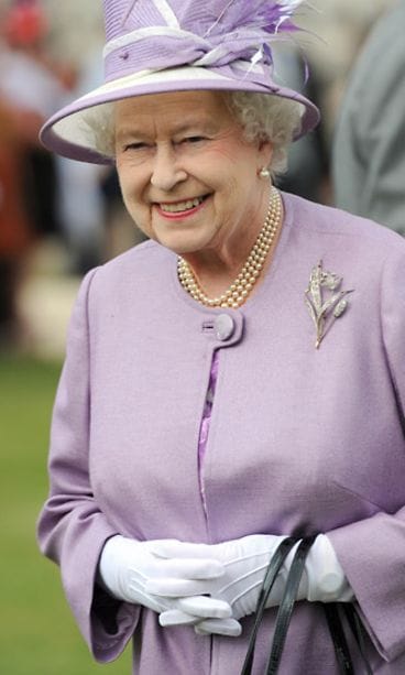 Queen Elizabeth II during a garden party at Buckingham Palace on May 29, 2012 in London, England.