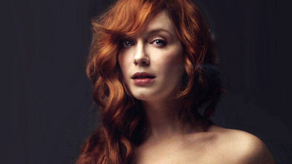 Uhkea Christina Hendricks on sinut kroppansa kanssa.