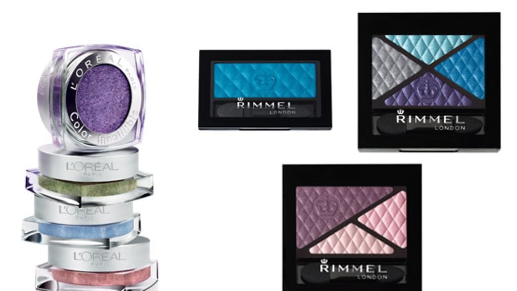 L'Oréal Paris'n Color Infaillible -luomiväreistä jokainen löytää suosikkinsa, 10,50 e/kpl. Rimmelin Glam'eyes eyeshadow -kokoelma sisältää 21 eri sävyä klassisesta räväkkään ja mattapintaisesta metallinhohtoiseen. Single eyeshadow (sävy Posh Peacock) 6,90 e, Trio eyeshadow ( sävy Dreamy) 8,90 e ja Quad eyeshadow (sävy Stage of Grace) 9,90 e.