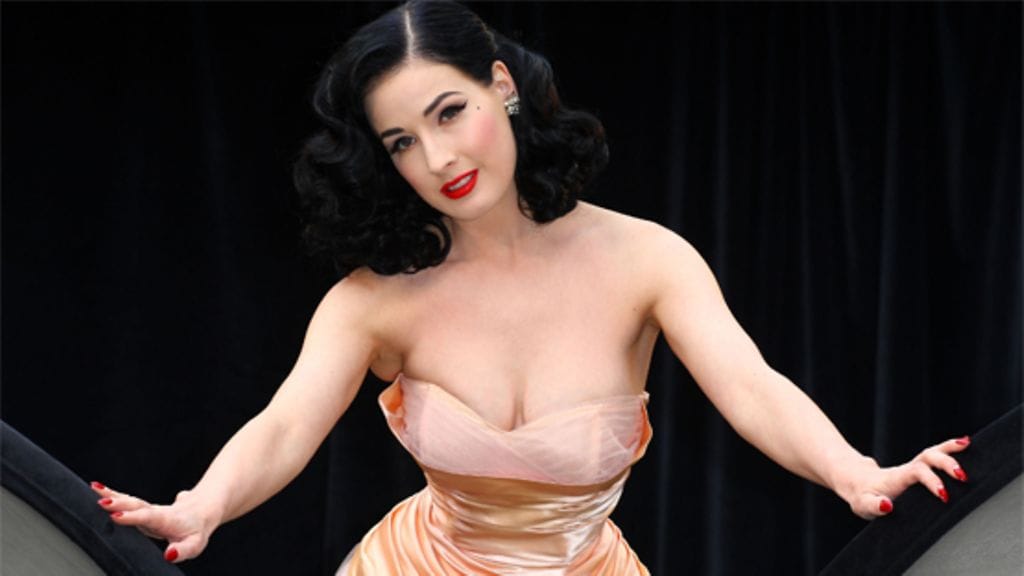 Dita Von Teese mainostaa Perrieriä. Kuva: WireImage / All Over Press