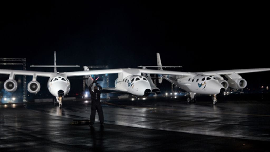 SpaceShip Two. Credit Jack Brockway/Virgin Galactic