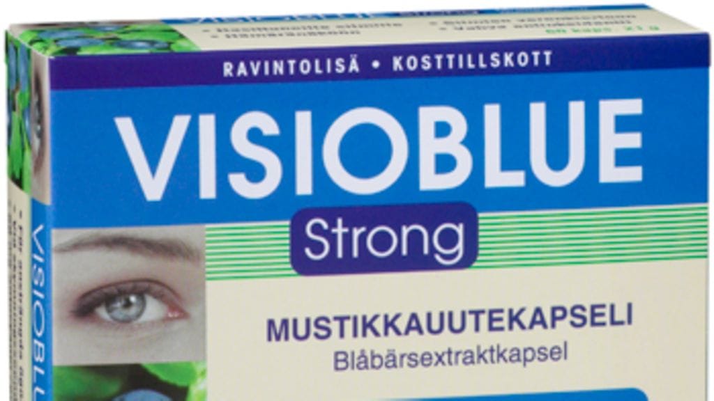 Visioblue Strong tekee hyvää silmille.