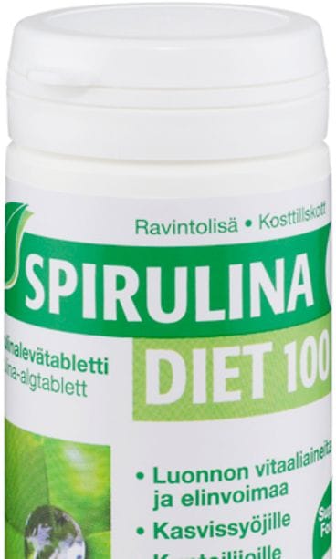 Spirulina DIET 100 sisältää spirulinamikrolevää.