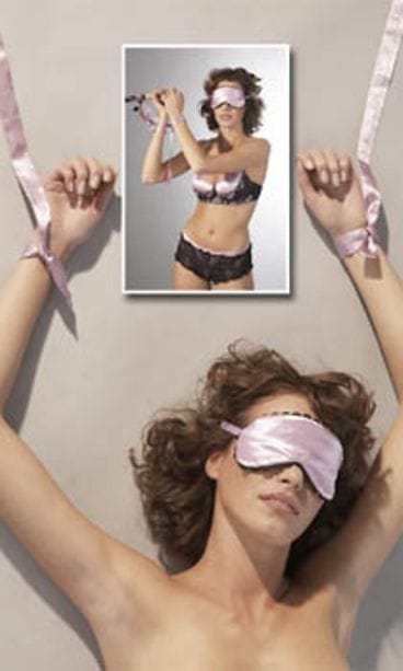 Pehmustetut silmälaput ja satiininauhat