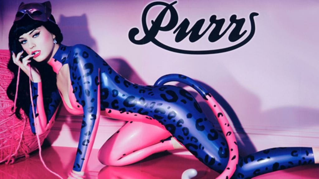 Katy Perry Purr-parfyyminsa mainoksessa.