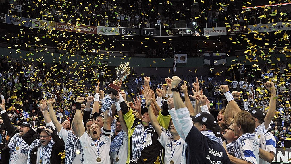 Suomi juhli maailmanmestaruutta vuoden 2010 kotikisoissa.