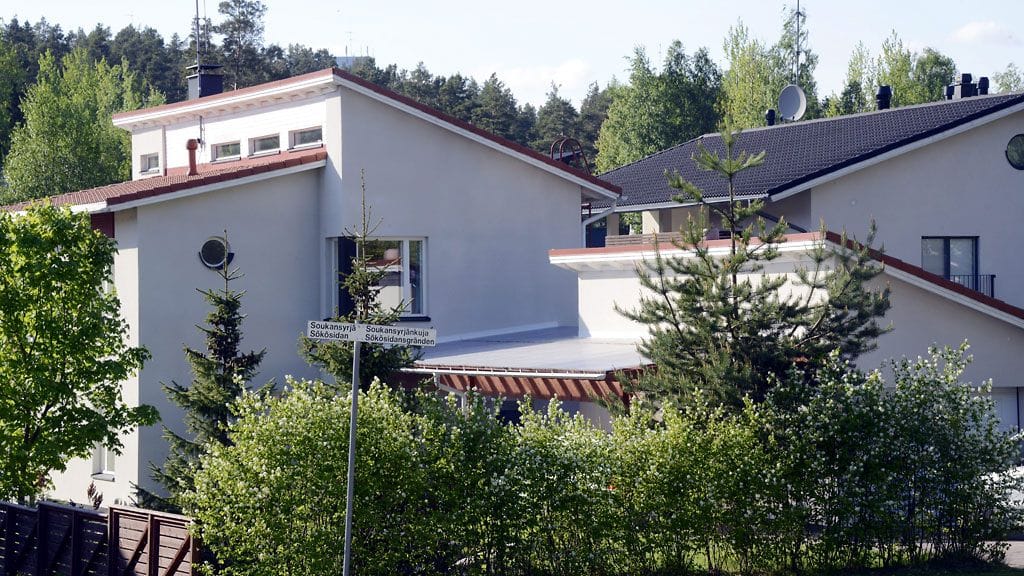 Omakotitaloja Espoossa.