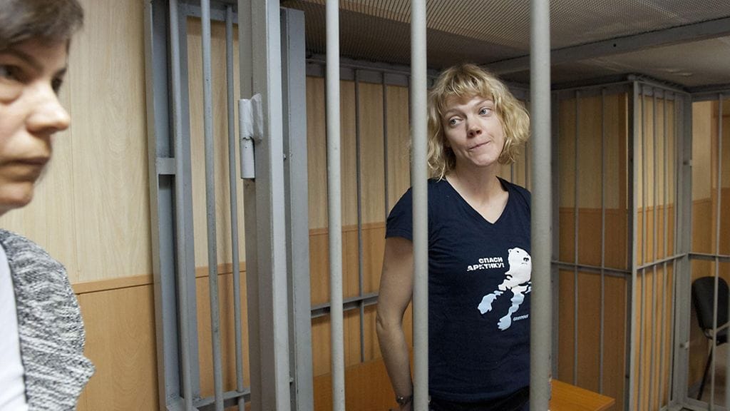 Suomalainen Greenpeace-aktivisti Sini Saarela.