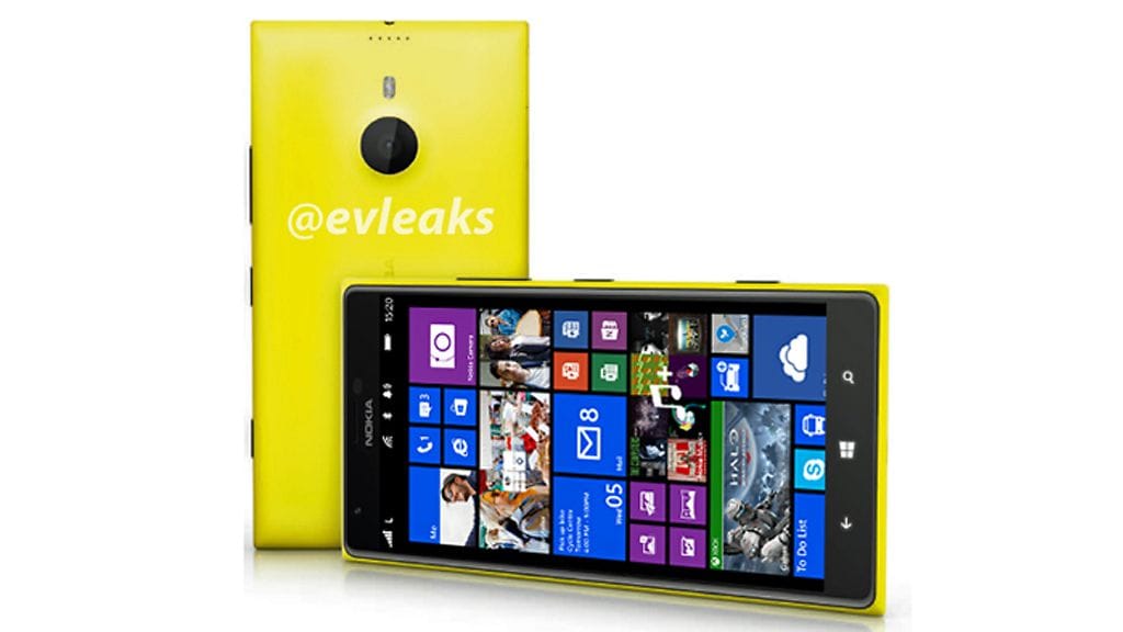 Twitter-nimimerkki @evleaksin julkaisema kuva väitetystä Lumia 1520 -phabletista.