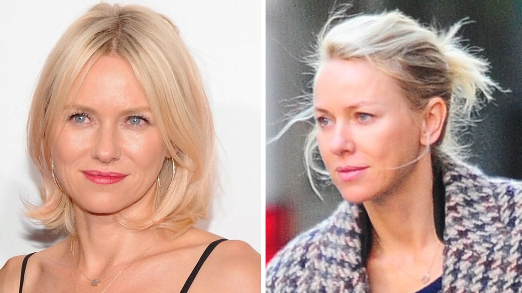 Naomi Watts on kaunis myös meikittä.