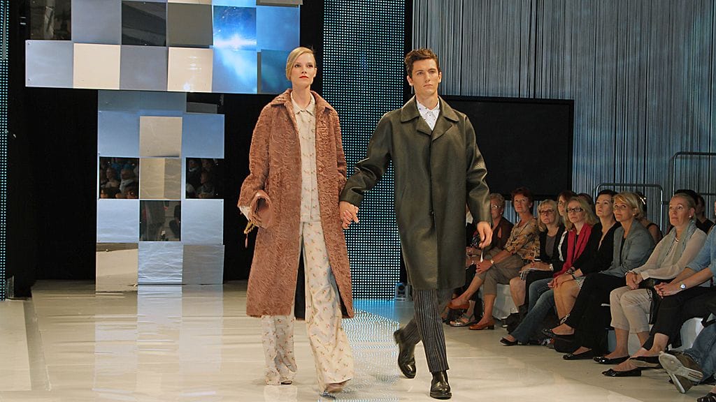 Suvi Koponen ja Tyler Riggs Helsinki Fashion Weekend -näytöksessä 31.8.2013.