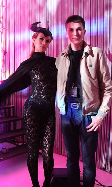 Angelika Kallio Maximo-poikansa kanssa Fashion Weekendissä.