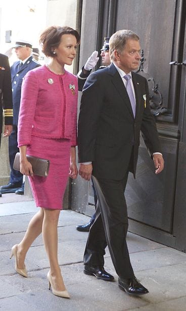 Jenni Haukio ja Sauli Niinistö edustivat Ruotsissa 15.9.2013.