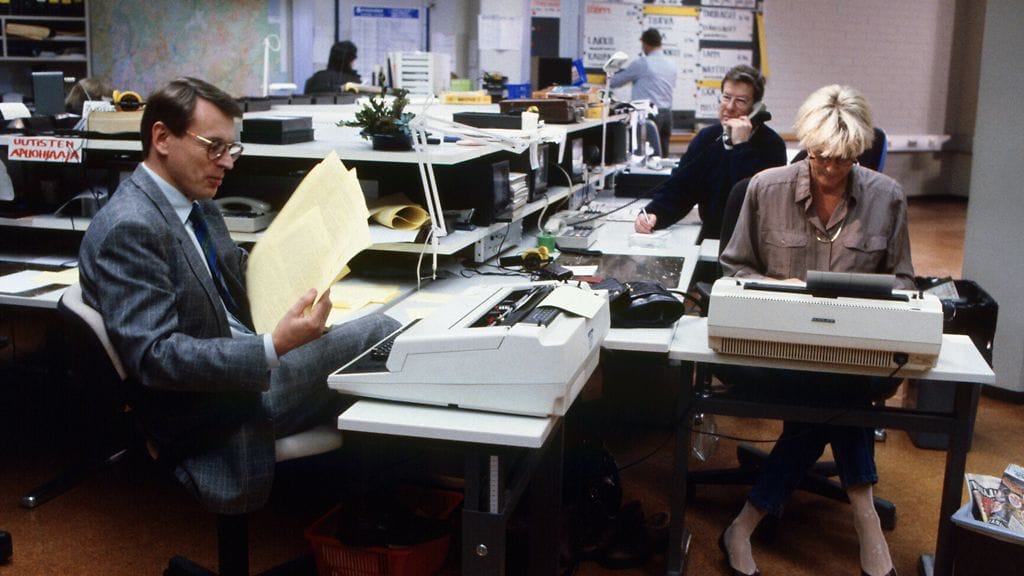 Uutisankkurit Upro Martikainen ja Leena Kaskela