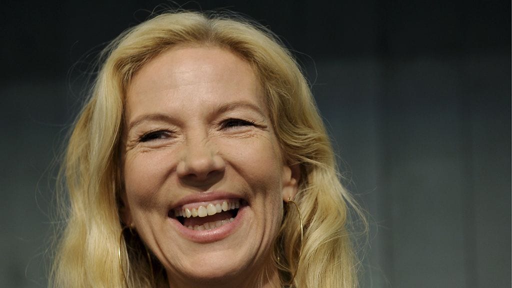 Liza Marklund Helsingin kirjamessuilla 26. lokakuuta.