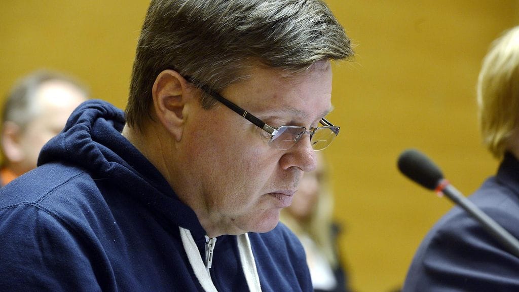 Helsingin huumepoliisin päällikkö Jari Aarnio Helsingin käräjäoikeudessa 15.11.2013.