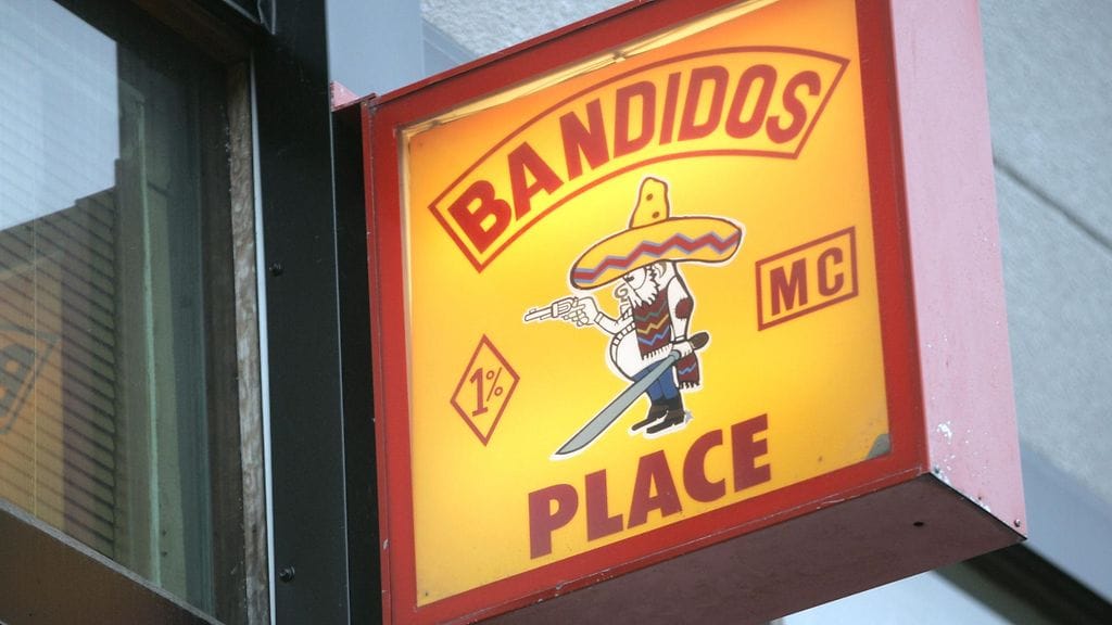 Kuvituskuvaa moottoripyöräjengi Bandidoksen kerhotiloista Helsingissä.