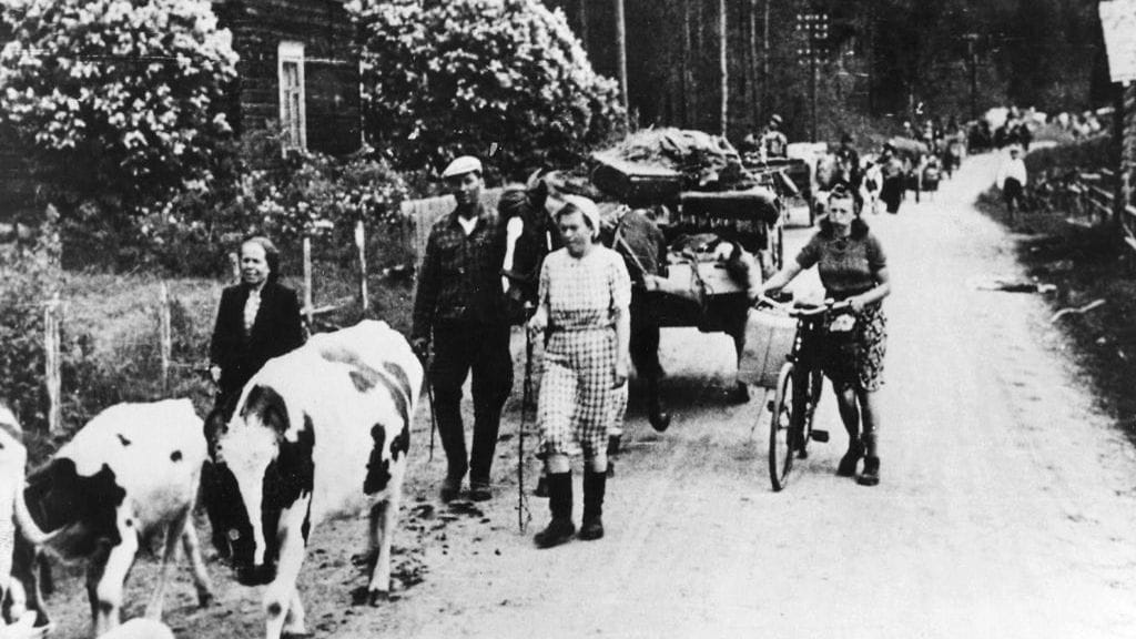 2. Evakkoja tiellä.jpg