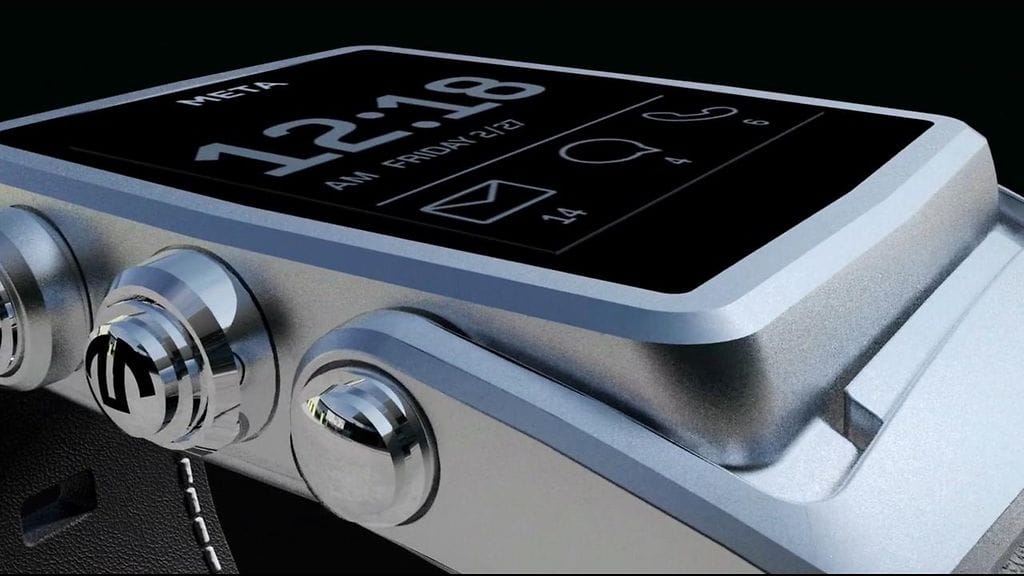 Meta-älykello. Kuvakaappaus Metawatchin esittelyvideosta.