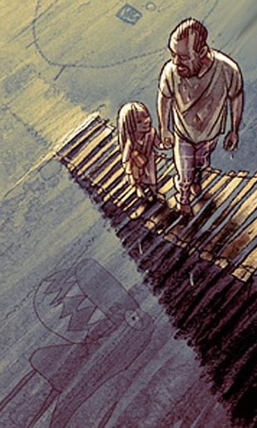 Vain pahaa unta -teoksen kuvitusta